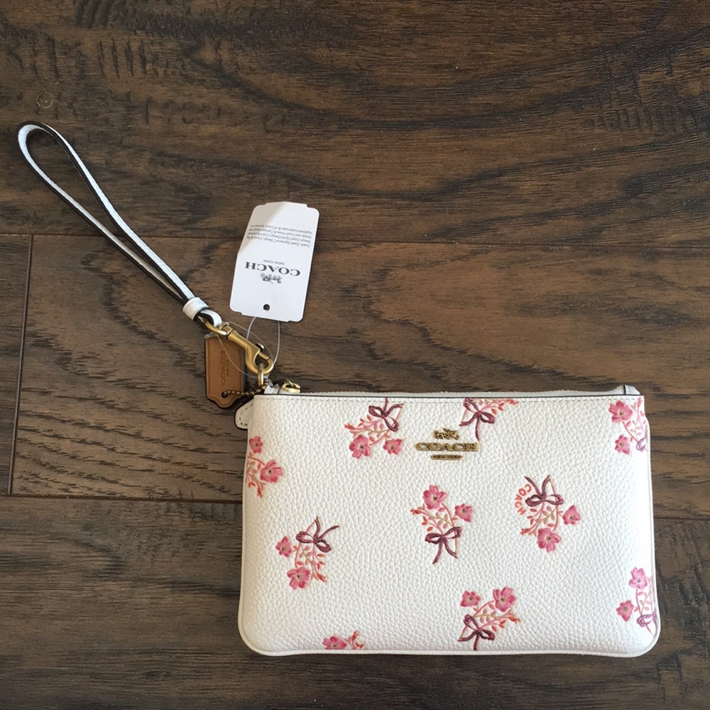 NWT Coach Floral Wristlet